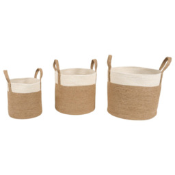 Natural Woven Storage Basket 3 Pack - thumbnail 3