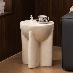 Desser Naples Concrete Effect Round Side Table - thumbnail 4