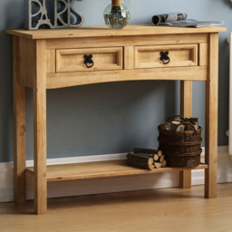 VIDA DESIGNS Corona 2 Drawer Solid Pine Console Table