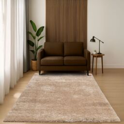 Soft Sumptuous Taupe Rug 66 x 100cm - thumbnail 2