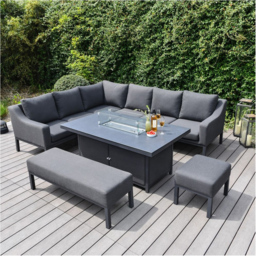 Malay Deluxe Ibiza 9 Seater Modular Dining Set Grey - thumbnail 3
