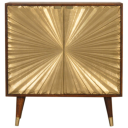 Artisan Furniture Manila Brown and Golden 2 Door Solid Wood Cabinet - thumbnail 2