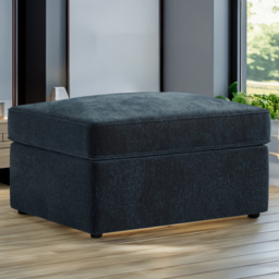 Jay-Be Cosy Chenille Cobalt Footstool Bed with Comfort Mattress