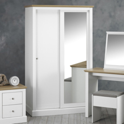 Devon 2 Door White Sliding Wardrobe - thumbnail 4
