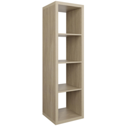 Homebase Clever Cube Light Oak Effect 4 Shelf Rectangle Storage Unit - thumbnail 2