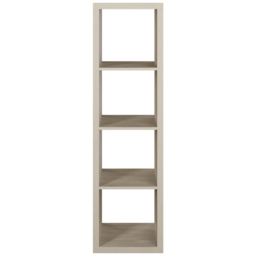 Homebase Clever Cube Light Oak Effect 4 Shelf Rectangle Storage Unit - thumbnail 3