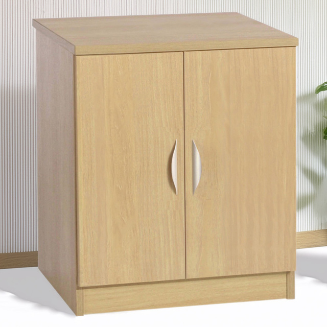 R White Cabinets 2 Door Light Brown Desk Height Cupboard - image 1