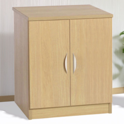 R White Cabinets 2 Door Light Brown Desk Height Cupboard