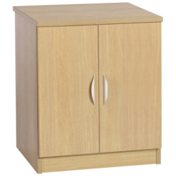 R White Cabinets 2 Door Light Brown Desk Height Cupboard - thumbnail 2