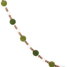 Amber Charm Green Flocked Christmas Garland 180cm - thumbnail 2