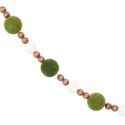 Amber Charm Green Flocked Christmas Garland 180cm - thumbnail 3