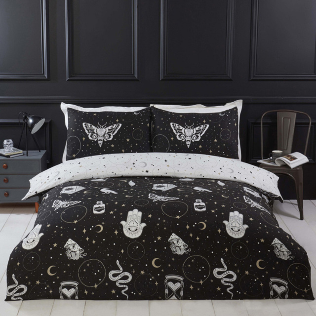 Rapport Home Gothic Magick Double Multicolour Microfibre Duvet Set - image 1
