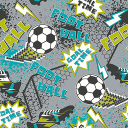 Origin Murals Graphic Pixel Footballs Grey Wall Mural - thumbnail 2