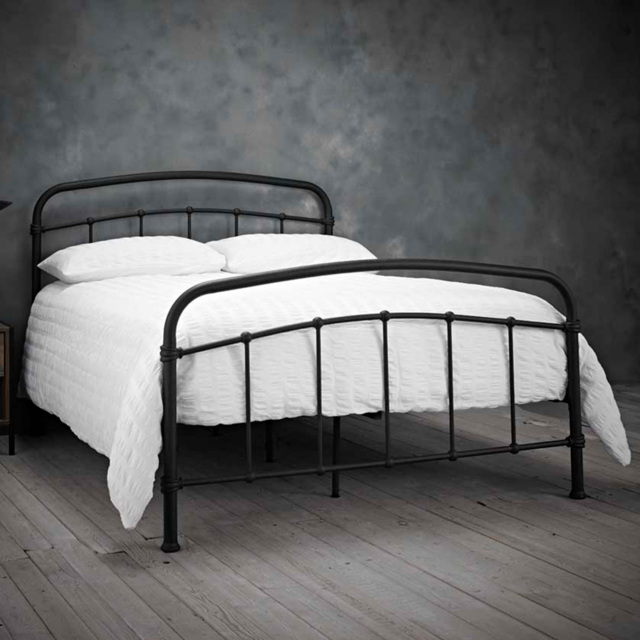 Halston 4.6 Double Black Metal Bed Frame - image 1