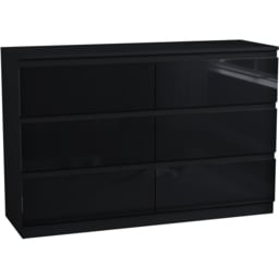 Vida Designs Glinton 6 Drawer Black Chest of Drawers - thumbnail 2
