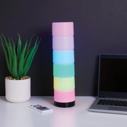 White 6 Piece Multicolour Stackable Mood Light