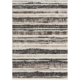 Desire Rugs Eleanor Striped Embossed Mocha Rug 160 x 230cm - thumbnail 1