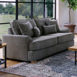 Alba City 2 Seater Steel Fabric Sofa
