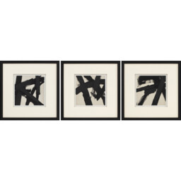 Set of 3 Zen Framed Art Black - thumbnail 1