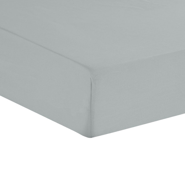 Divante Silver Super King Size Cotton Fitted Bed Sheet