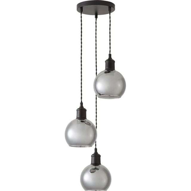 ValueLights Bellamy 3 Drop Matte Black Ceiling Light - image 1