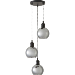 ValueLights Bellamy 3 Drop Matte Black Ceiling Light