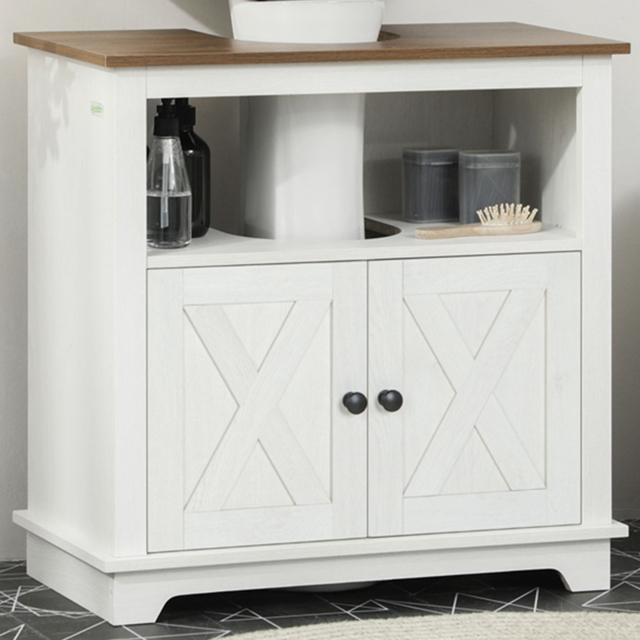 Kleankin White Bathroom Sink Cabinet - image 1