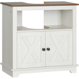 Kleankin White Bathroom Sink Cabinet - thumbnail 2