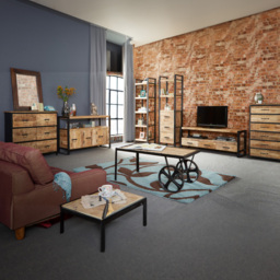 Brooklyn Carnaby Industrial Cart Coffee Table - thumbnail 4