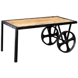 Brooklyn Carnaby Industrial Cart Coffee Table - thumbnail 2