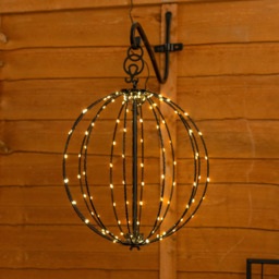 ValueLight Wire Frame Black Hanging Outdoor Solar Decorative Light - thumbnail 2