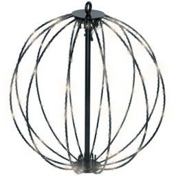 ValueLight Wire Frame Black Hanging Outdoor Solar Decorative Light - thumbnail 1