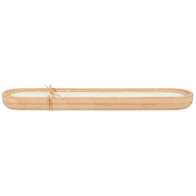 Nectarine Blossom Wooden Candle Natural and White - image 1