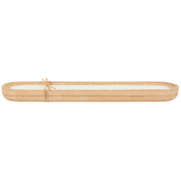 Nectarine Blossom Wooden Candle Natural and White - thumbnail 1