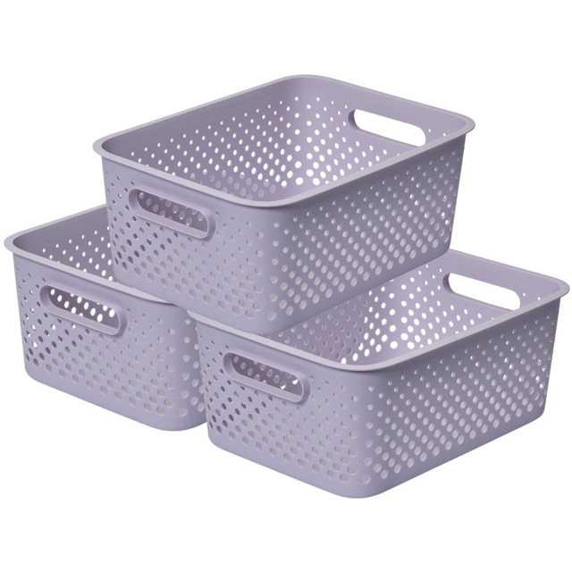 SmartStore Essence Large Lavender Storage Basket 11.4L 3 Pack - image 1