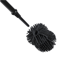 ReBorn Recycled Plastic Dark Grey Toilet Brush with Replaceable Screw-in Heads - thumbnail 3