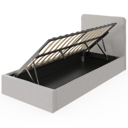 GFW Chiswick Soft Grey Single Ottoman Bed - thumbnail 3