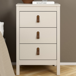 Florence Barcelona Cashmere 3 Drawer Bedside Table - thumbnail 1