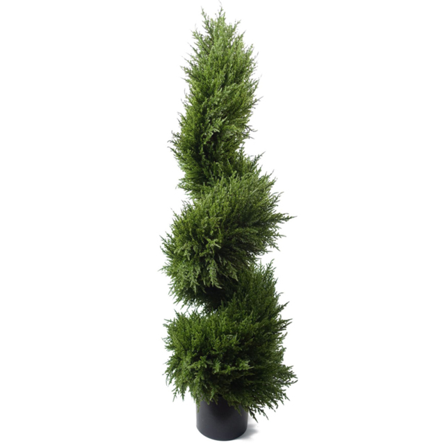 Leaf Spiral Cypress Artificial Tree in Pot 120cm - image 1