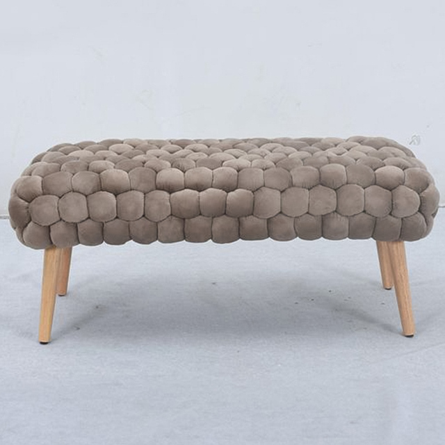 Artemis Home Cushla Mole Bubbly Velvet Large Footstool - image 1