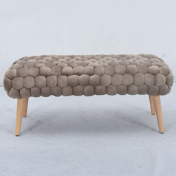 Artemis Home Cushla Mole Bubbly Velvet Large Footstool - thumbnail 1