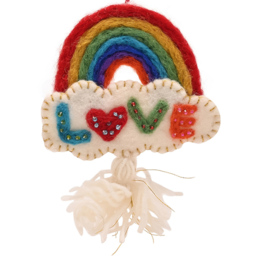 The Seasonal Gift Co Love Rainbow Felt Hanging Decoration 11cm - thumbnail 2