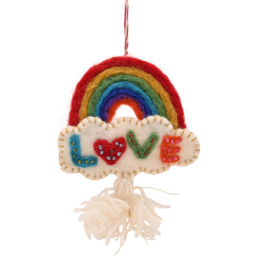 The Seasonal Gift Co Love Rainbow Felt Hanging Decoration 11cm
