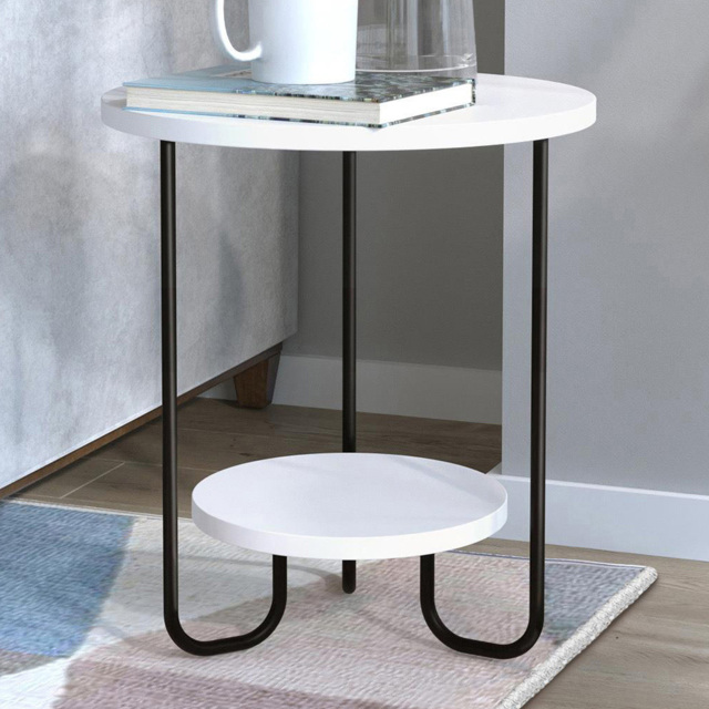 Corro White Modern End Table - image 1
