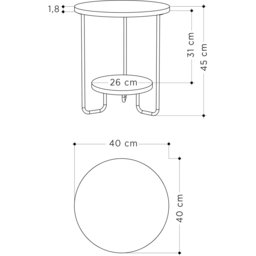 Corro White Modern End Table - thumbnail 4