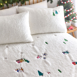 Furn Christmas Together Embroidered Double Fleece Duvet Set - thumbnail 2