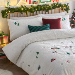 Furn Christmas Together Embroidered Double Fleece Duvet Set - thumbnail 3