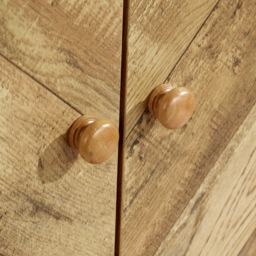 Home Source Dallas Natural 2 Door Storage Cabinet Unit - thumbnail 4