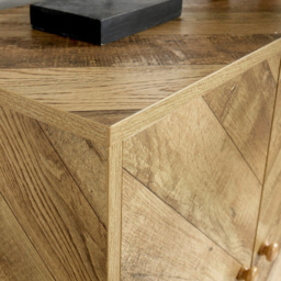 Home Source Dallas Natural 2 Door Storage Cabinet Unit - thumbnail 3