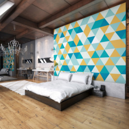 Origin Murals Geometric Green Wall Mural - thumbnail 3
